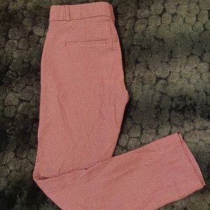 Banana Rep. Sloan Crop Slacks, Burgundy/Cream-2P